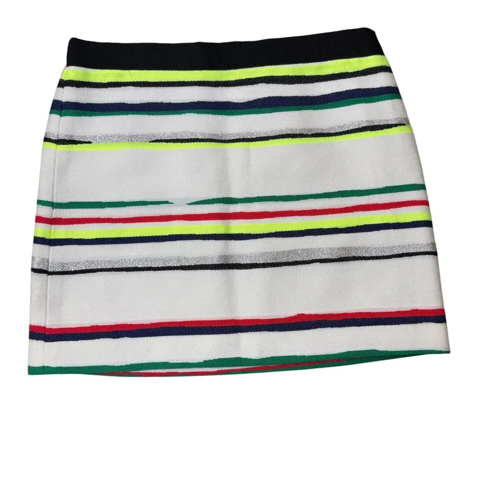 Milly Minis Couture Stripe Mini Skirt Size 10 NWT